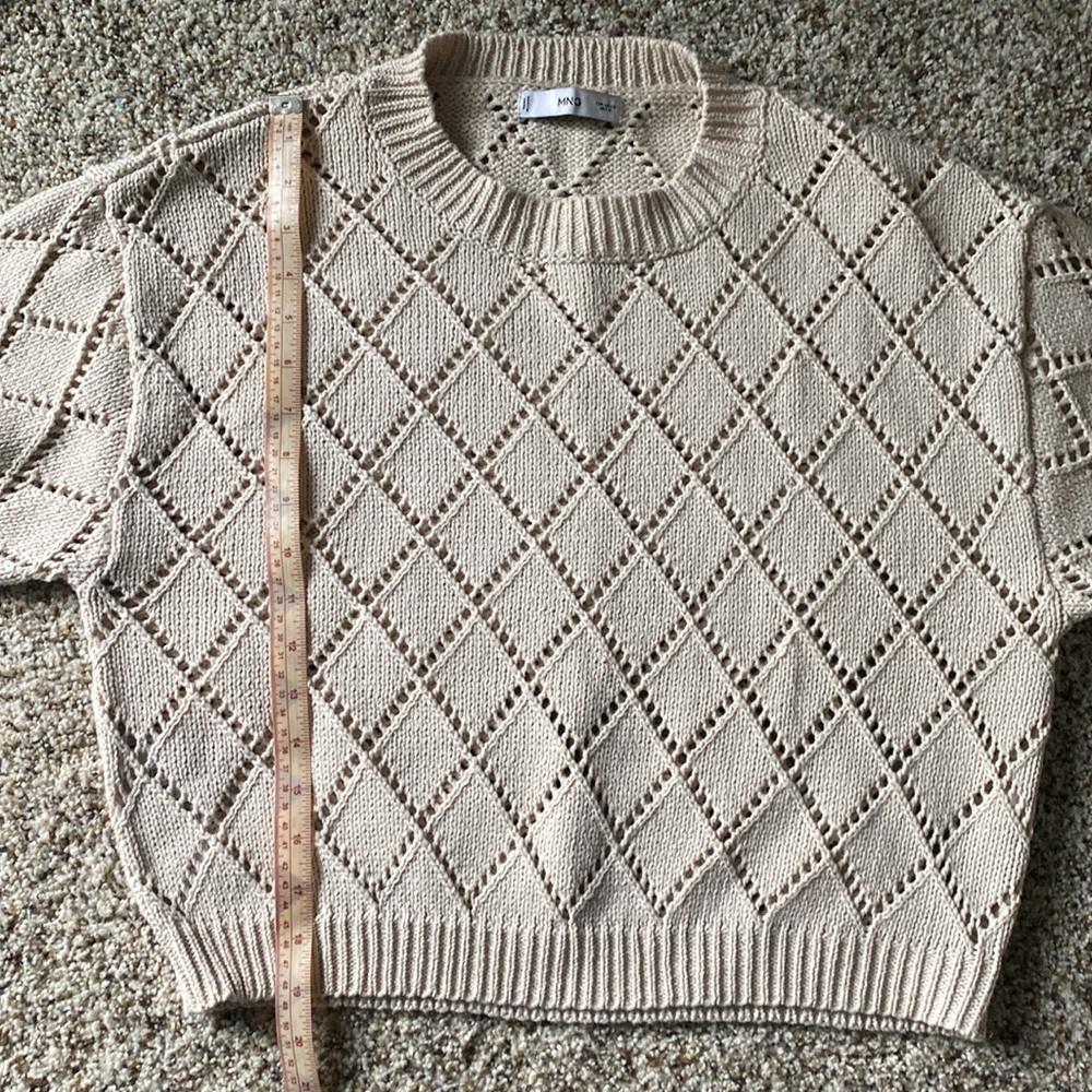 ✨LIKE NEW✨ Mango Aleta Cotton cropped openwork sweater - Picture 14 of 15